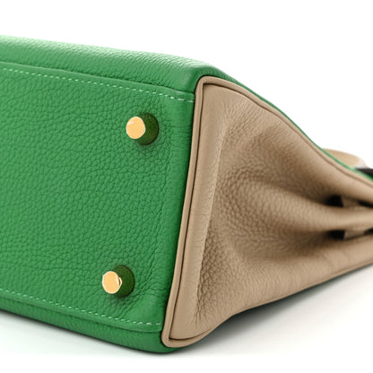 Hermes Togo Horseshoe Kelly Retourne 25 Bambou Trench 10 of 10