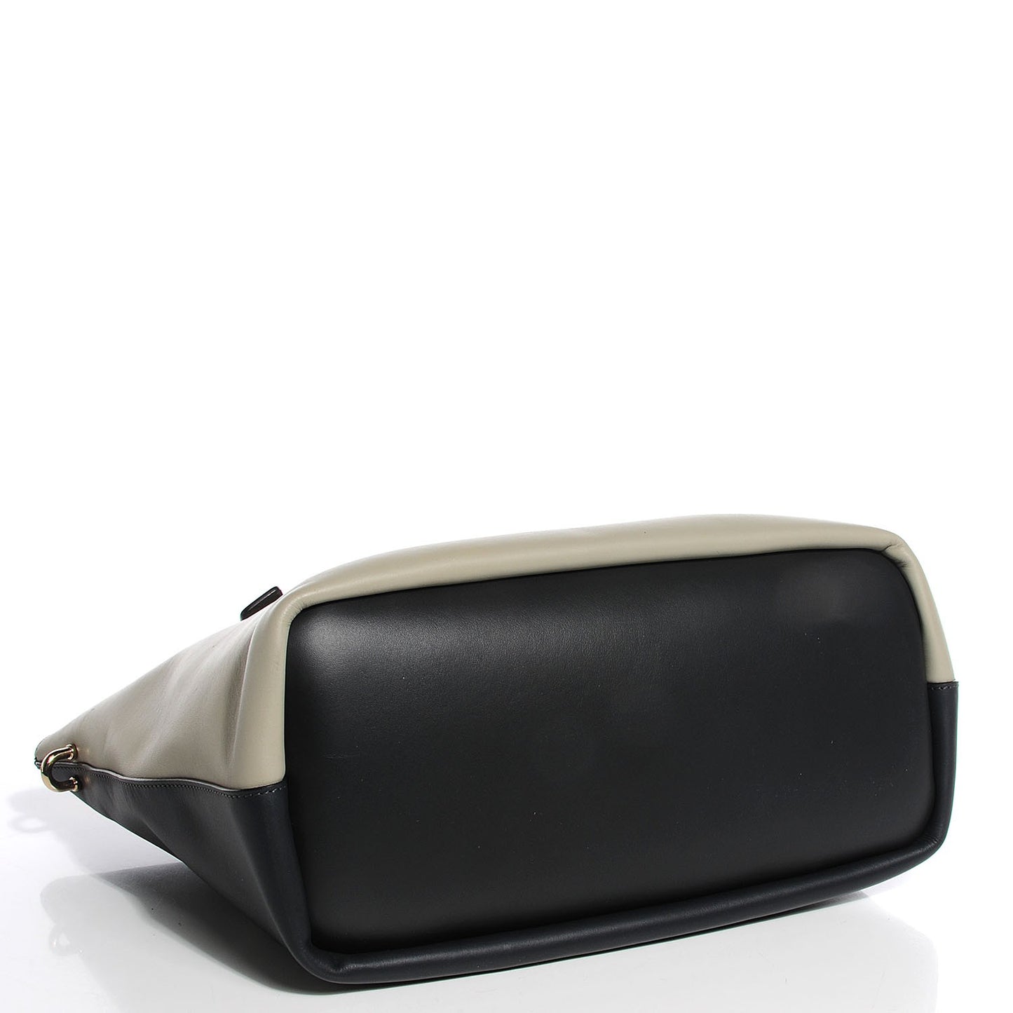 Smooth Calfskin Medium Baylee Tote Marshmallow Grey Black