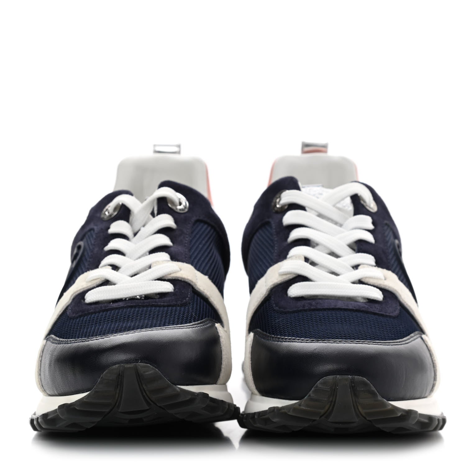Louis Vuitton Suede Calfskin Run Away Sneakers 37 Blue Pink White 2 of 8