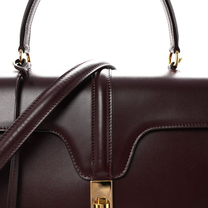 Celine Satinated Calfskin Medium 16 Top Handle Bag Light Burgundy 8 of 10