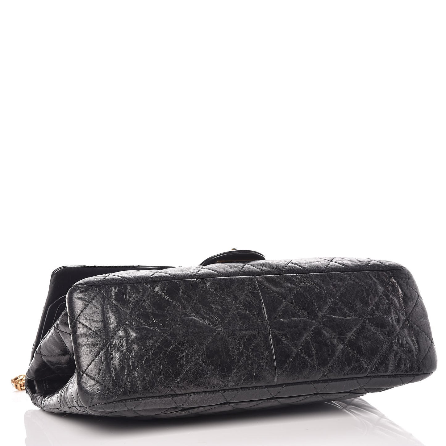 Aged Calfskin Quilted 2.55 Reissue 228 Flap Black