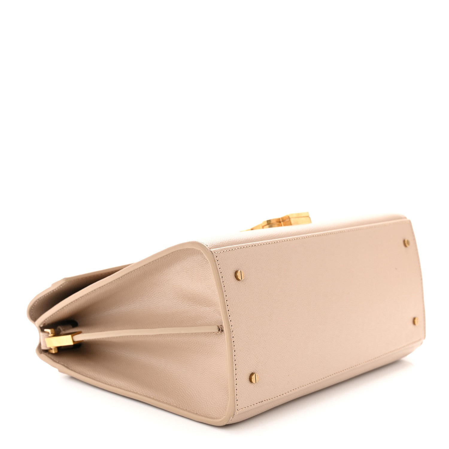 Saint Laurent SAINT LAURENT Grain de Poudre Medium Classic Monogram Cassandra Top Handle Beige 3 of 9