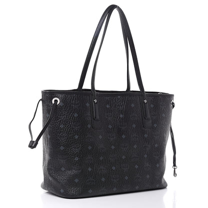 MCM Visetos Medium Liz Reversible Shopper Tote Black 4 of 21