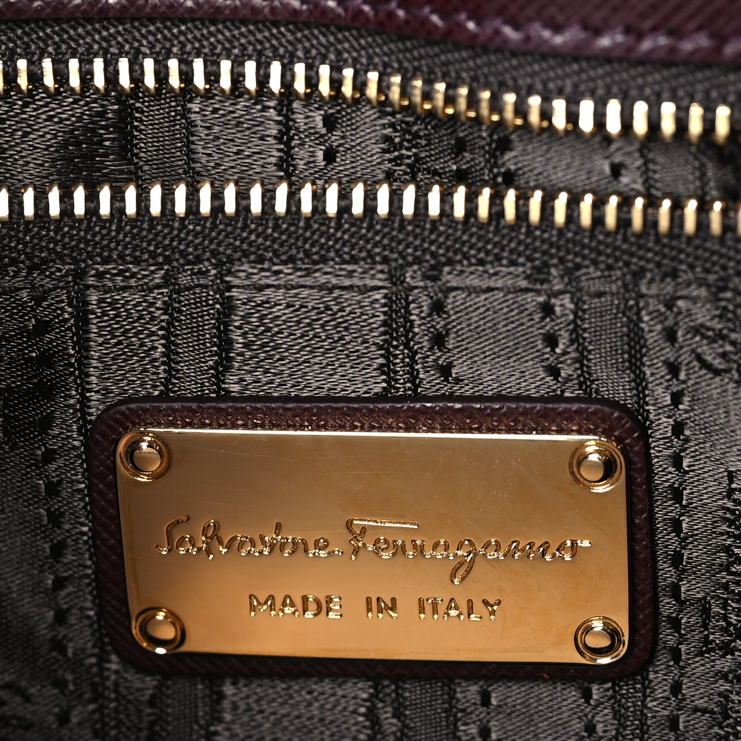 Salvatore Ferragamo Saffiano Sandrine Shoulder Bag Rouge Black 6 of 11