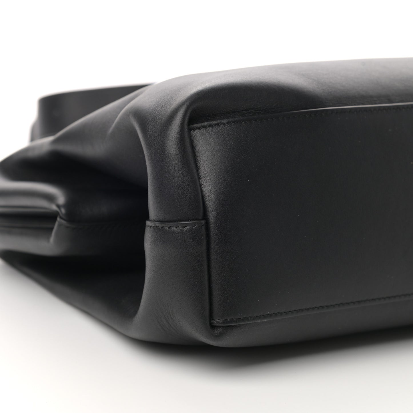 Calfskin Large The Point Triangle Bag Black