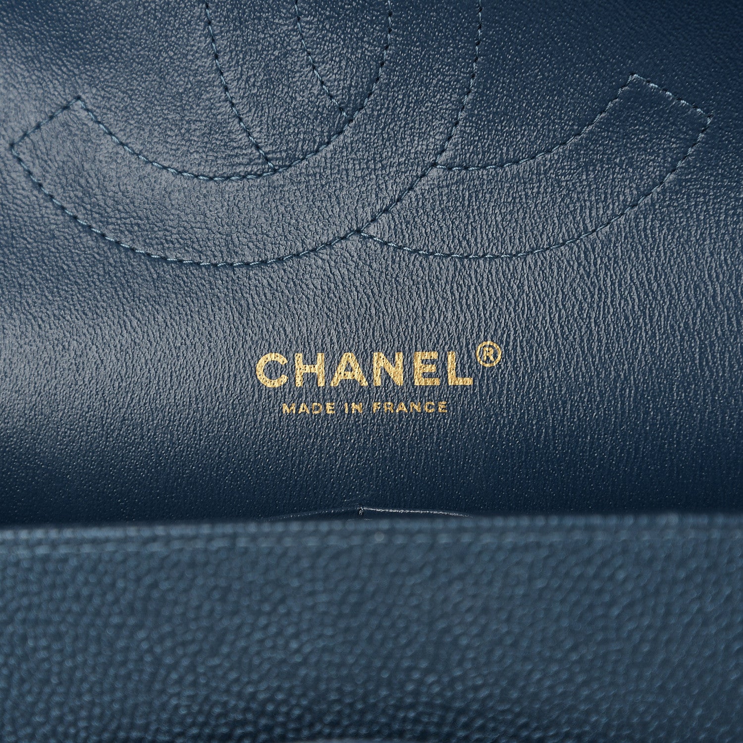 Chanel Iridescent Caviar Quilted Jumbo Double Flap Dark Blue 5 of 11