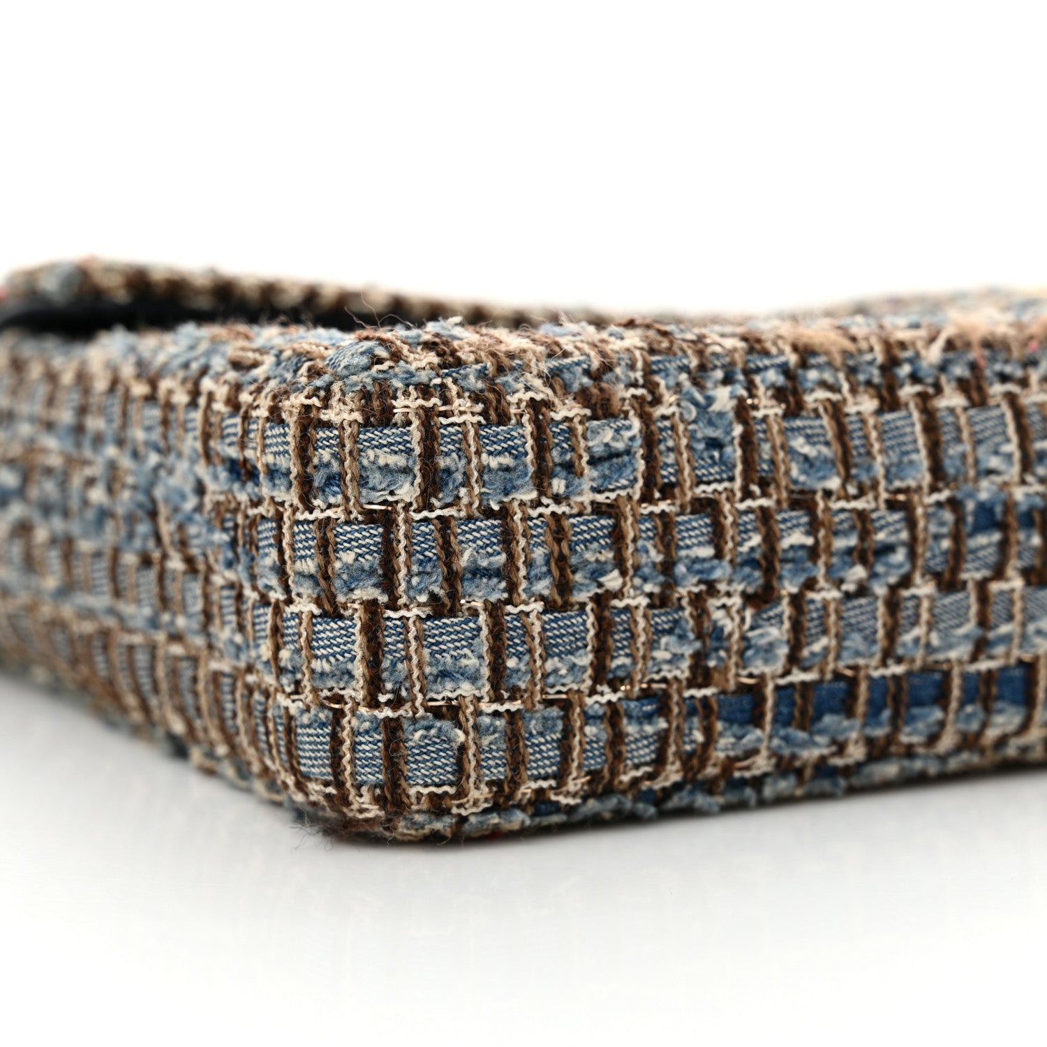 Chanel Tweed East West Flap Blue Multicolor 9 of 12