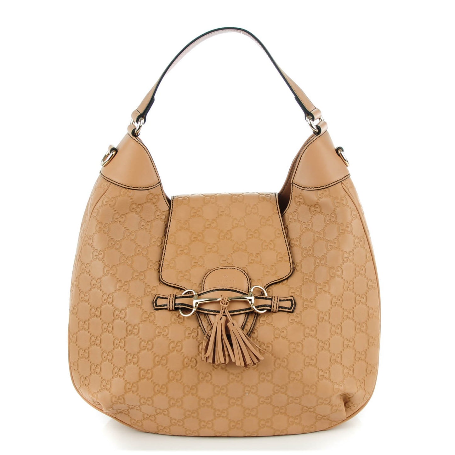 Soft Guccissima Medium Emily Hobo Camelia