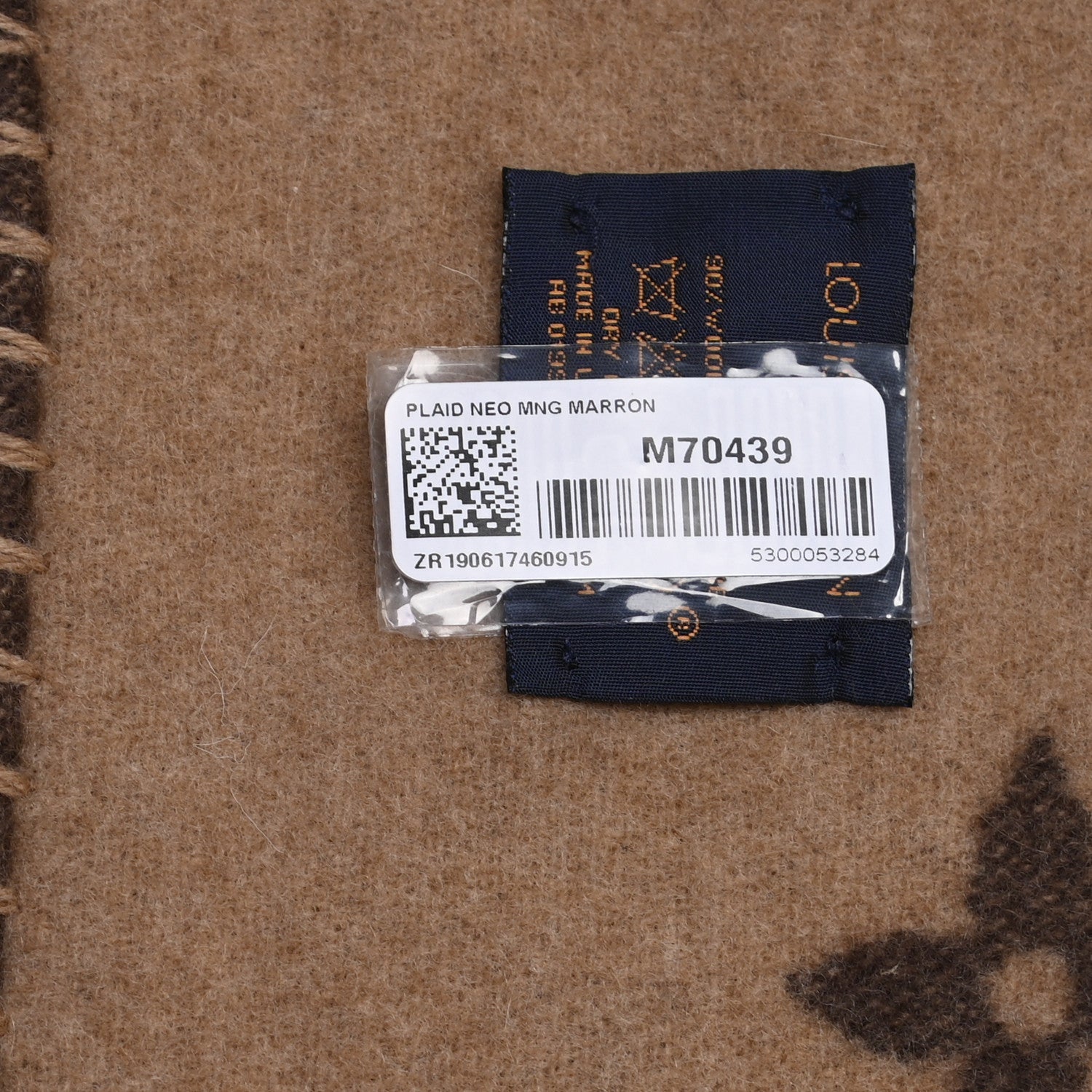 Louis Vuitton Wool Cashmere Neo Monogram Blanket Marron 3 of 3