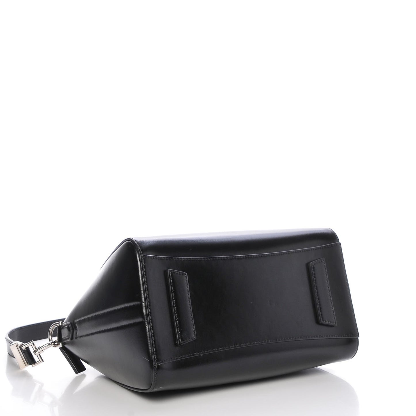 Shiny Lord Calfskin Small Antigona Black