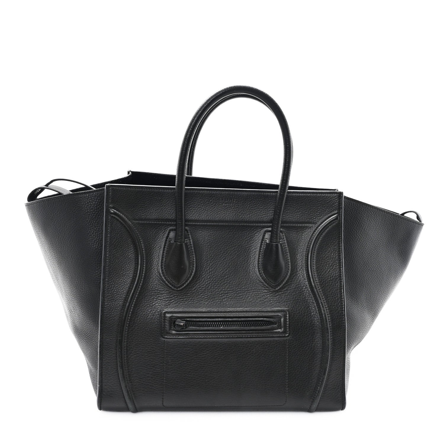 Celine Grained Calfskin Medium Phantom Luggage Black 1 of 13
