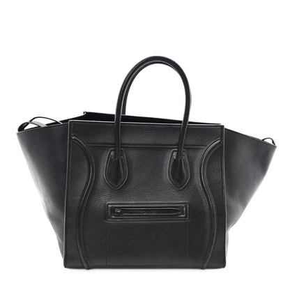 Celine Grained Calfskin Medium Phantom Luggage Black 1 of 13