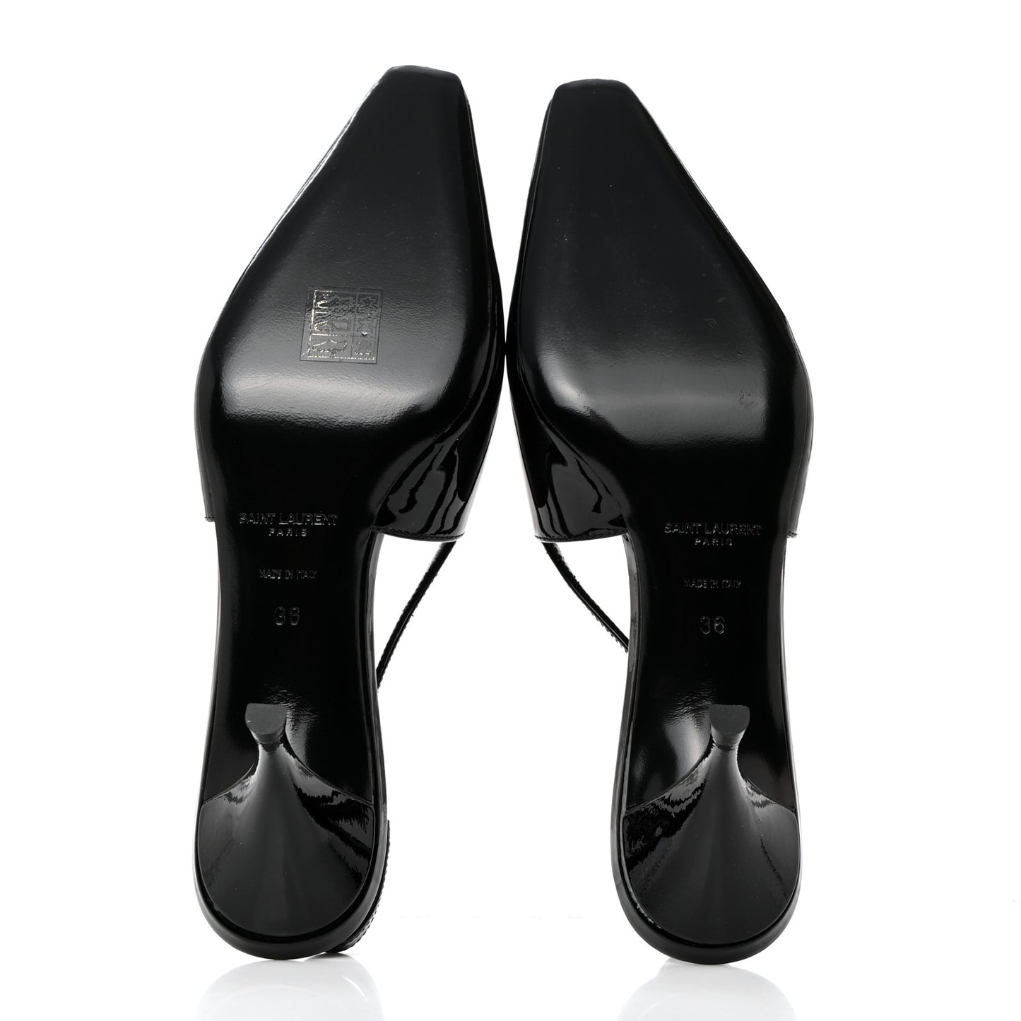 Patent Luna Slingback Pumps 36 Black