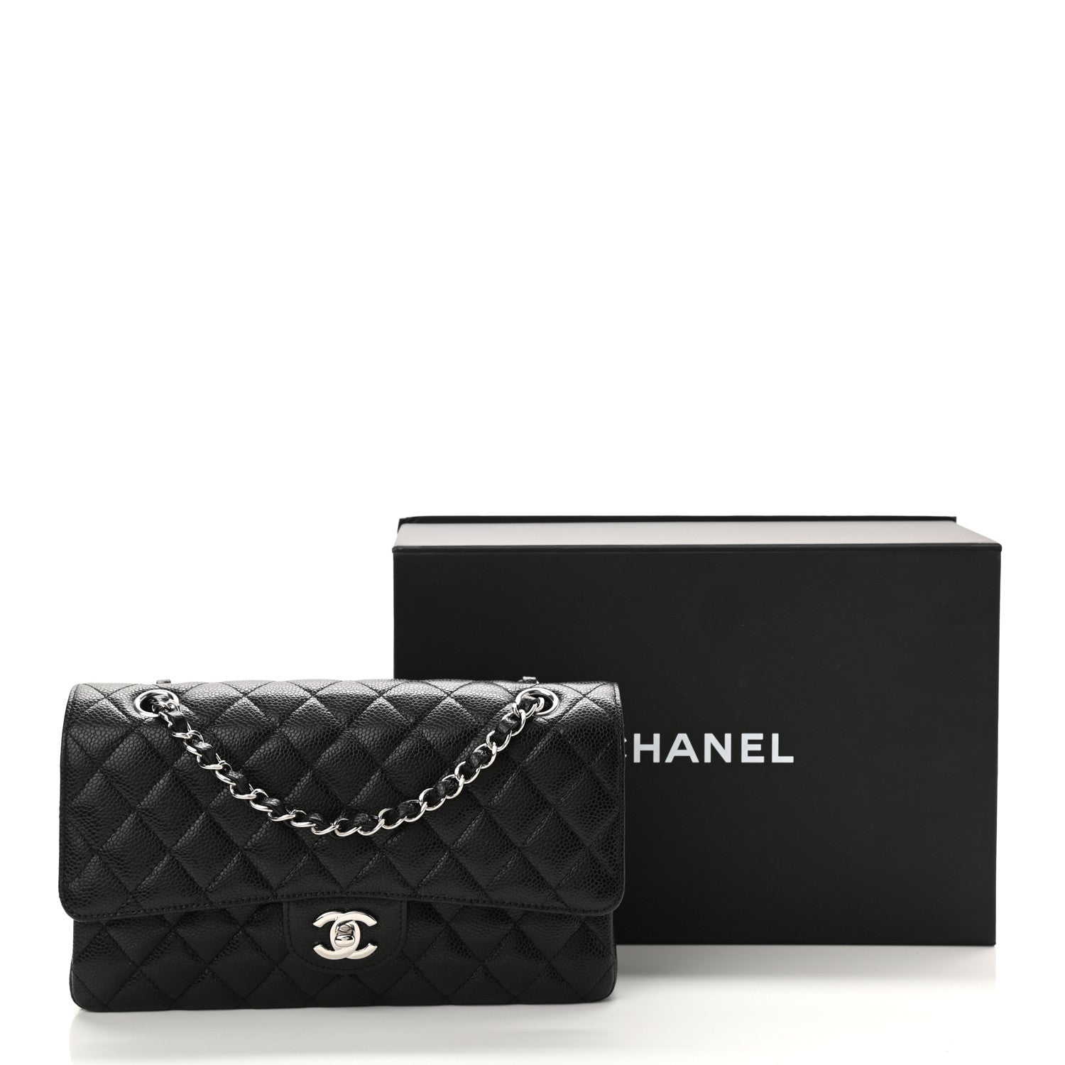 Chanel Caviar Quilted Medium Double Flap Black 11 of 11