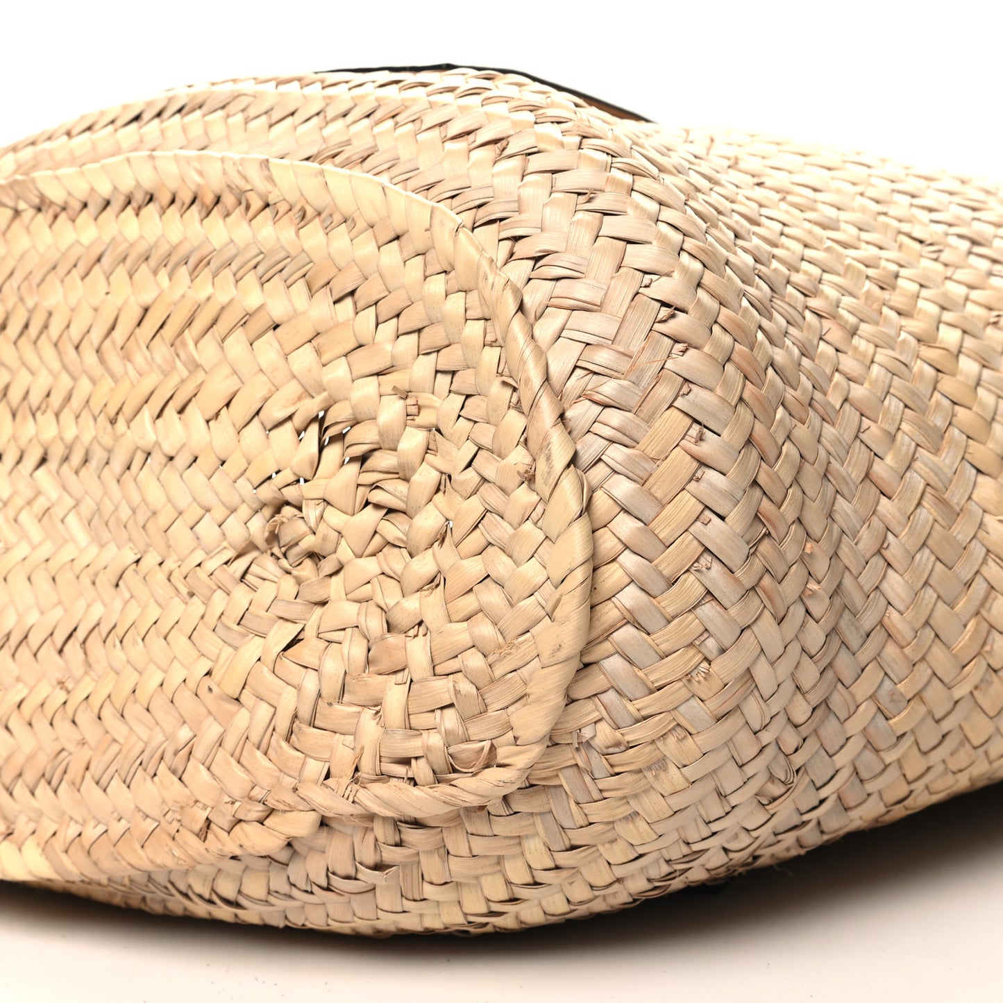 Raffia Large Basket Tote Bag White