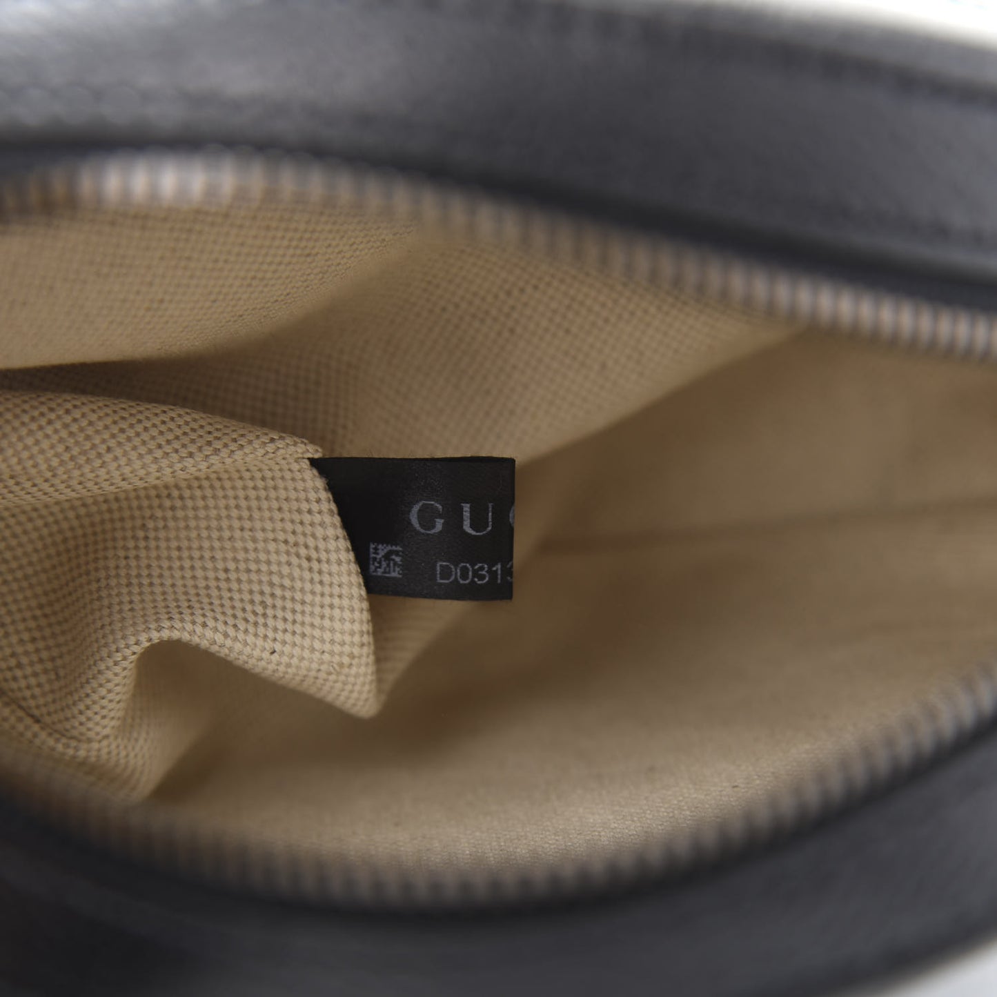 Velvet Calfskin GG Monogram Round Shoulder Bag Blue Beige