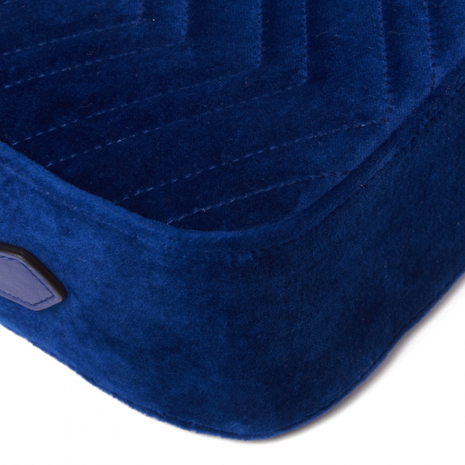 Gucci Velvet Matelasse Small GG Marmont Chain Shoulder Bag Cobalt 5 of 8
