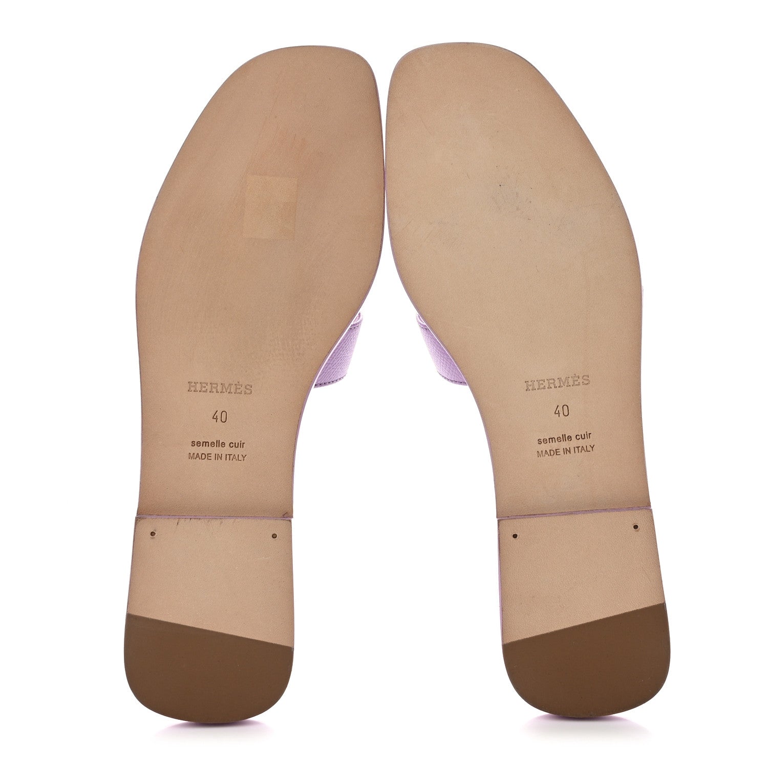 Hermes Epsom Oran Sandals 40 Violet Amethyste 5 of 9