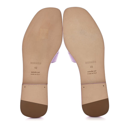 Hermes Epsom Oran Sandals 40 Violet Amethyste 5 of 9