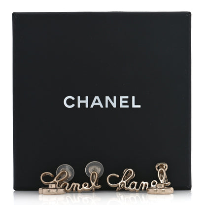 Chanel Metal CC Turnlock Climber Clip On Earrings Gold 5 of 5