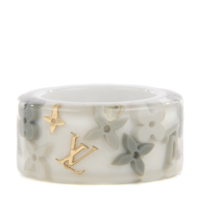 Louis Vuitton Resin Monogram Farandole Ring M 6.5 Grey 1 of 5