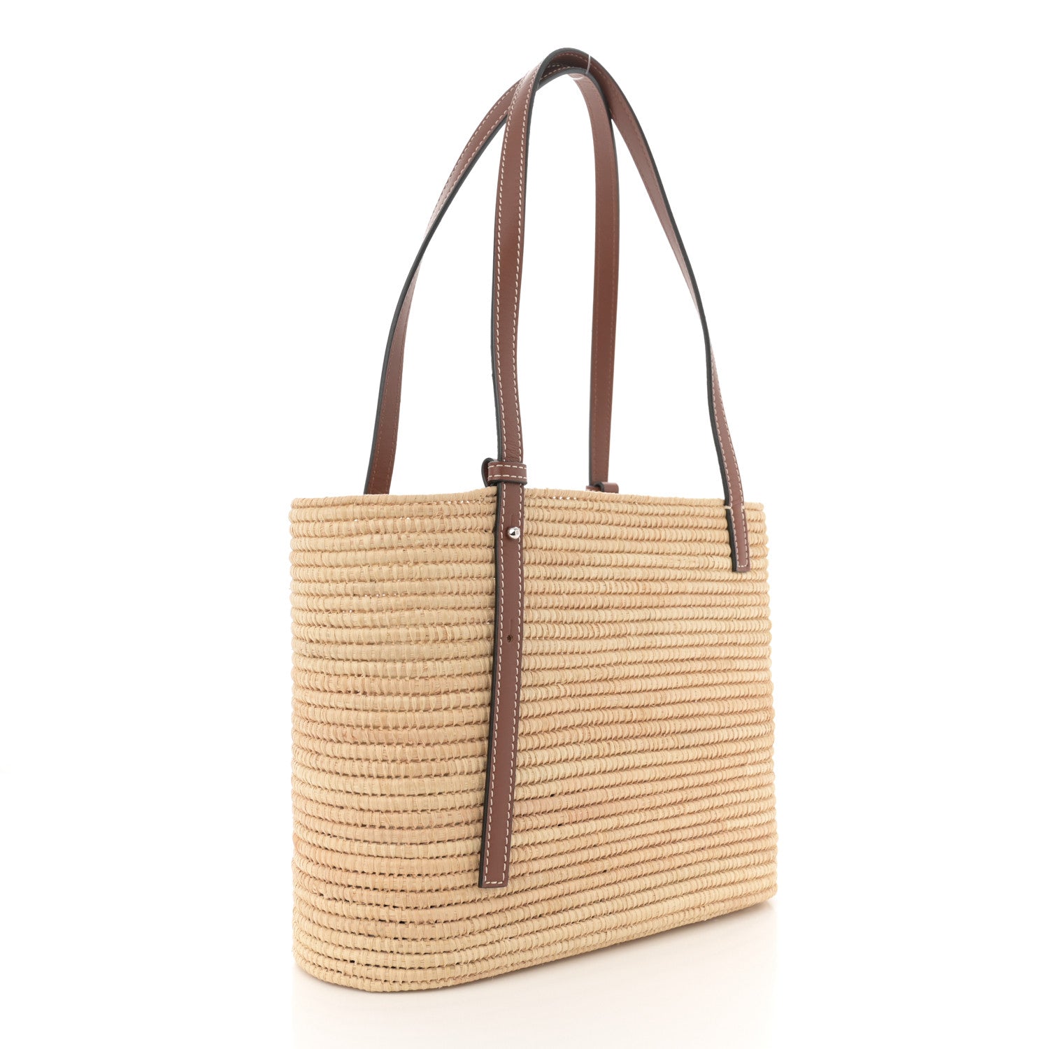 Loewe Raffia Small Square Basket Tote Bag Natural Tan 3 of 9