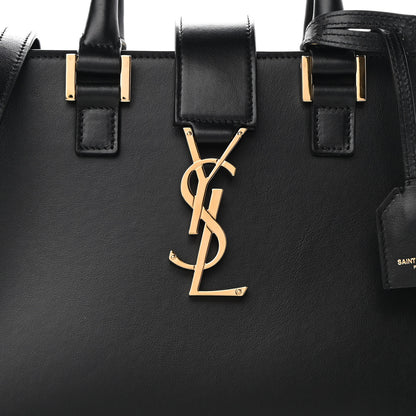 Saint Laurent Calfskin Monogram Baby Cabas Black 7 of 8