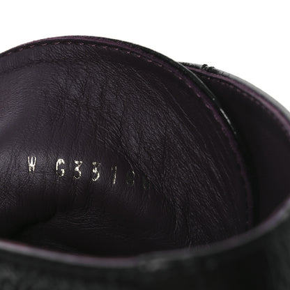 Chanel Crackled Calfskin Velvet Pearl Combat Short Boots 37 Black 8 of 11
