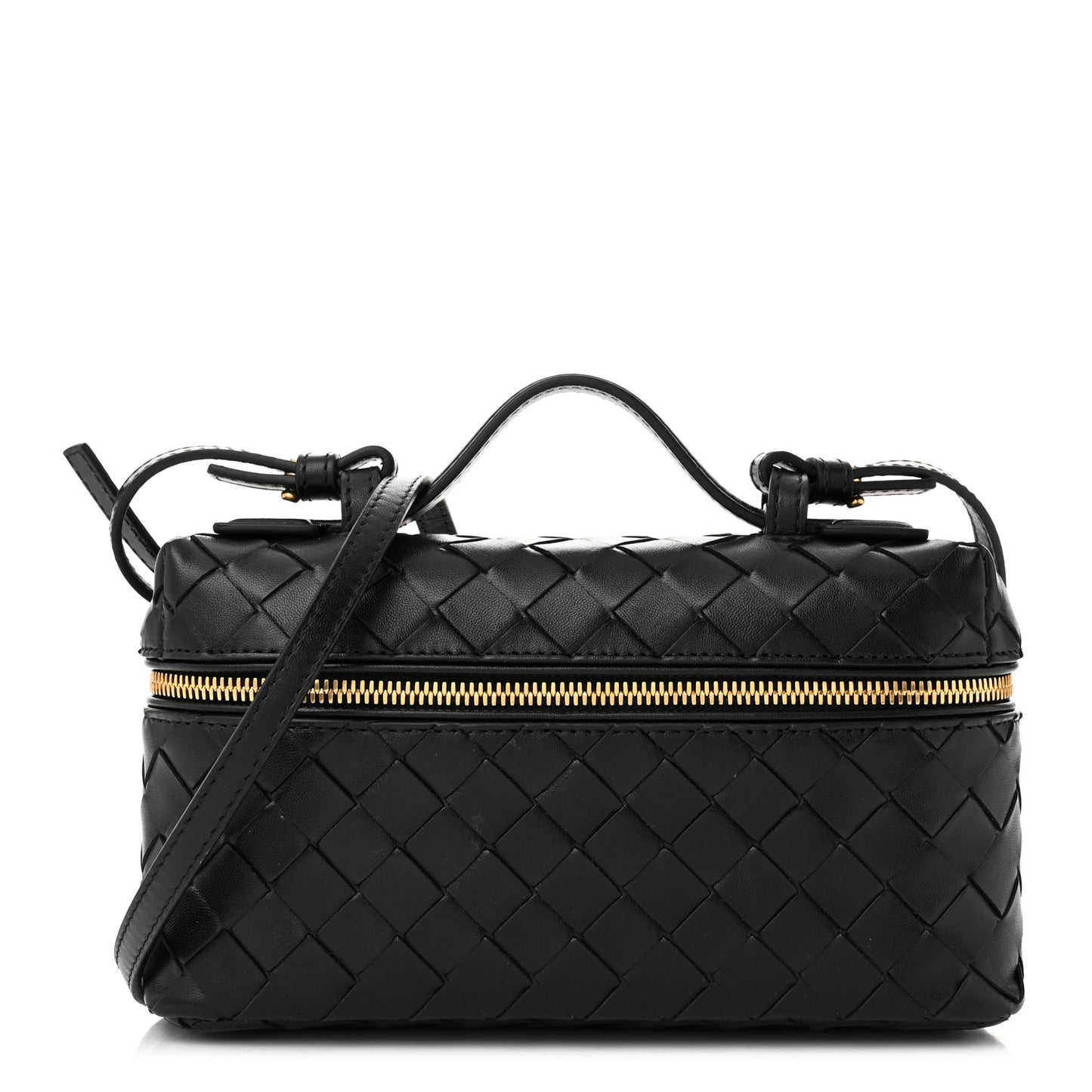 Calfskin Intrecciato Bang Bang Vanity Case Black
