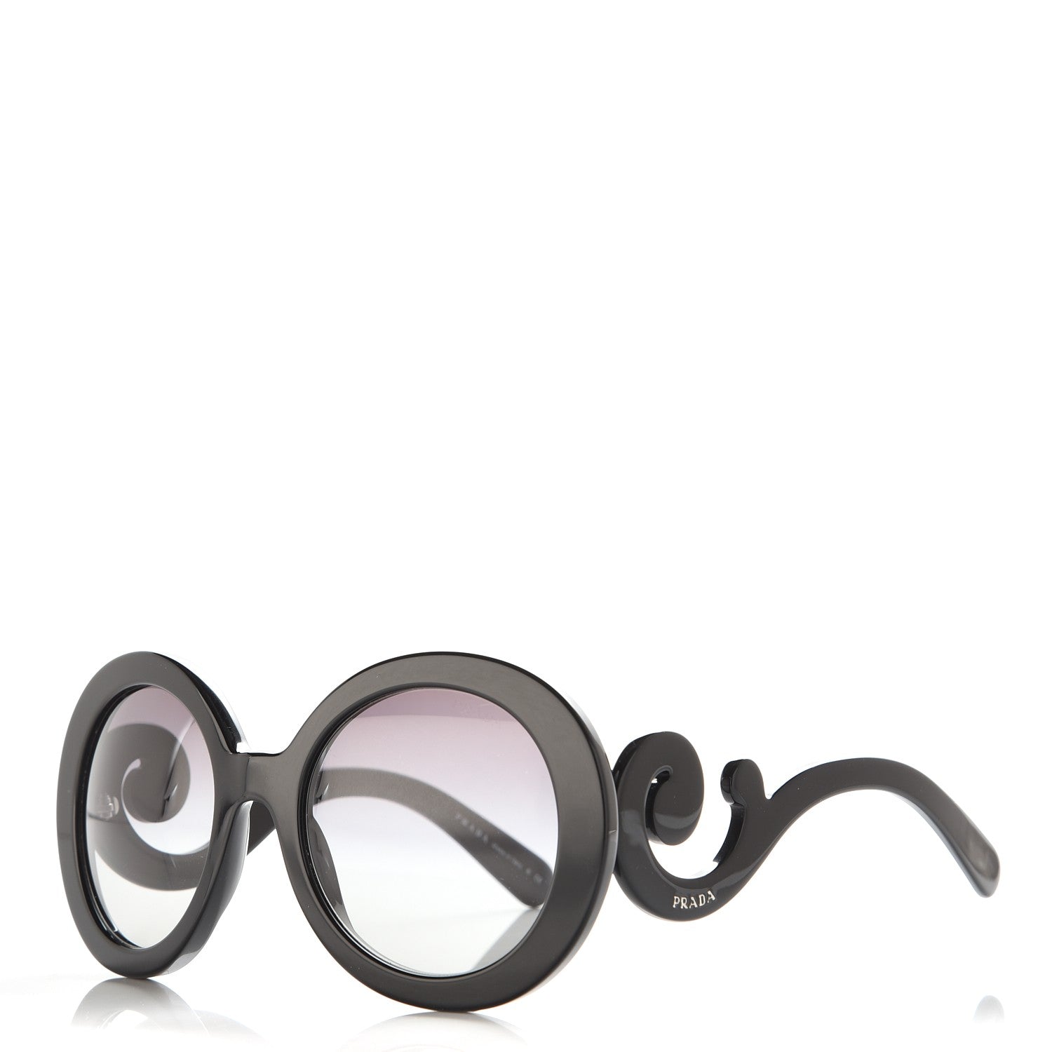 Prada Baroque Sunglasses SPR 27N Black 1 of 8