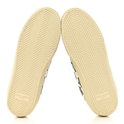 Saint Laurent Calfskin Star Court Sneakers 40 Gold Black 5 of 9
