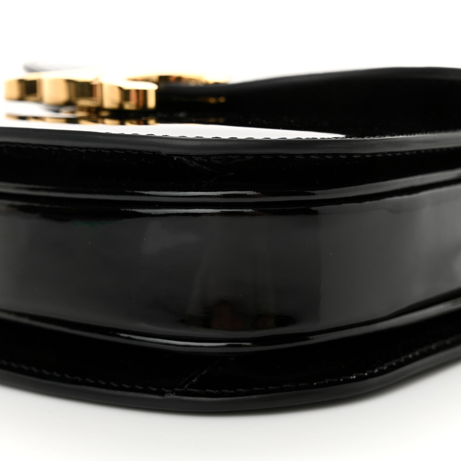 Celine Patent Calfskin Triomphe Mini Besace Clea Black 10 of 11
