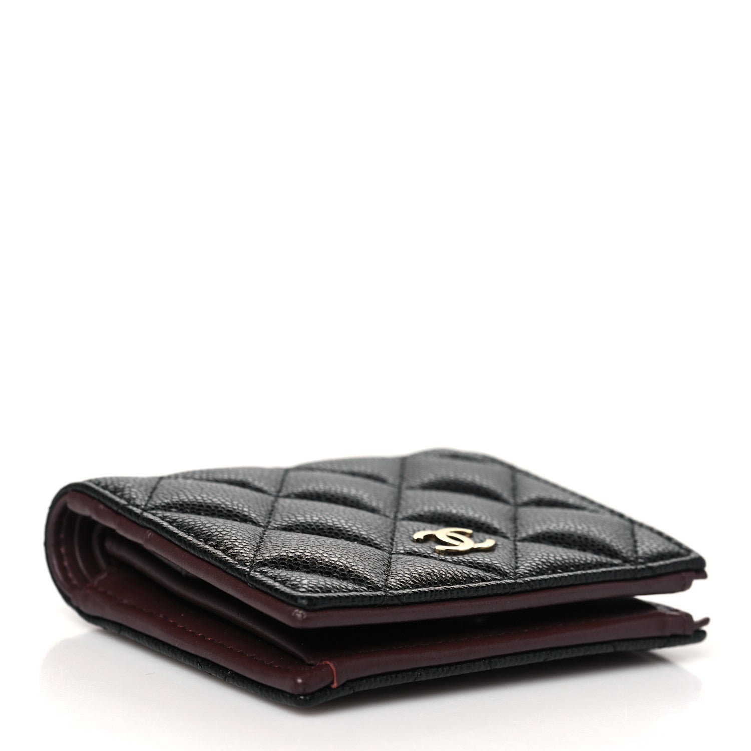 Chanel Caviar Quilted Compact Bifold Wallet Black 4 of 10