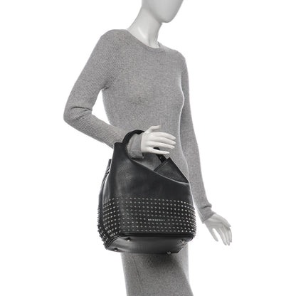 Burberry Calfskin Studded Medium Susanna Hobo Black 2 of 6