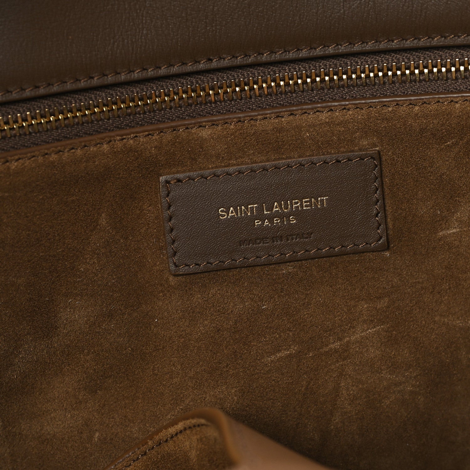 Saint Laurent Suede Bea Tote Golden Leaf 6 of 10