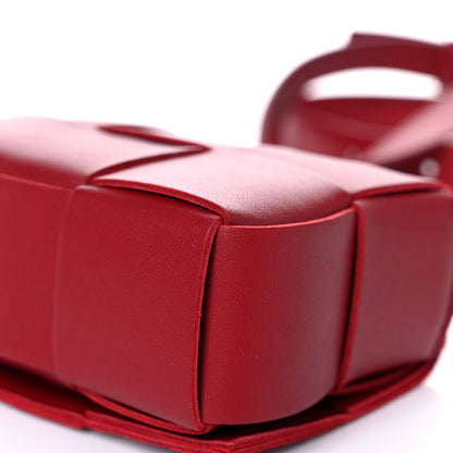 Bottega Veneta Lambskin Maxi Intrecciato Extra Mini Cassette Crossbody Bag Bordeaux 10 of 10