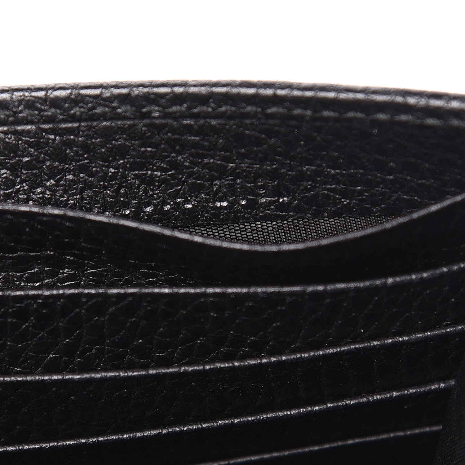 Gucci Dollar Calfskin Interlocking G Chain Wallet Black 9 of 12