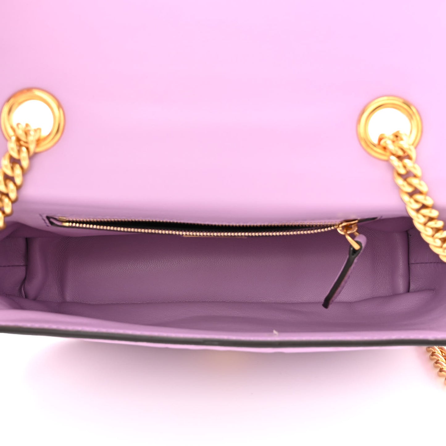 Nappa FF Embossed Small Midi Chain Baguette Violetta