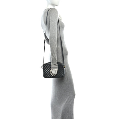Saint Laurent Calfskin Matelasse Monogram Lou Camera Bag Storm 2 of 11