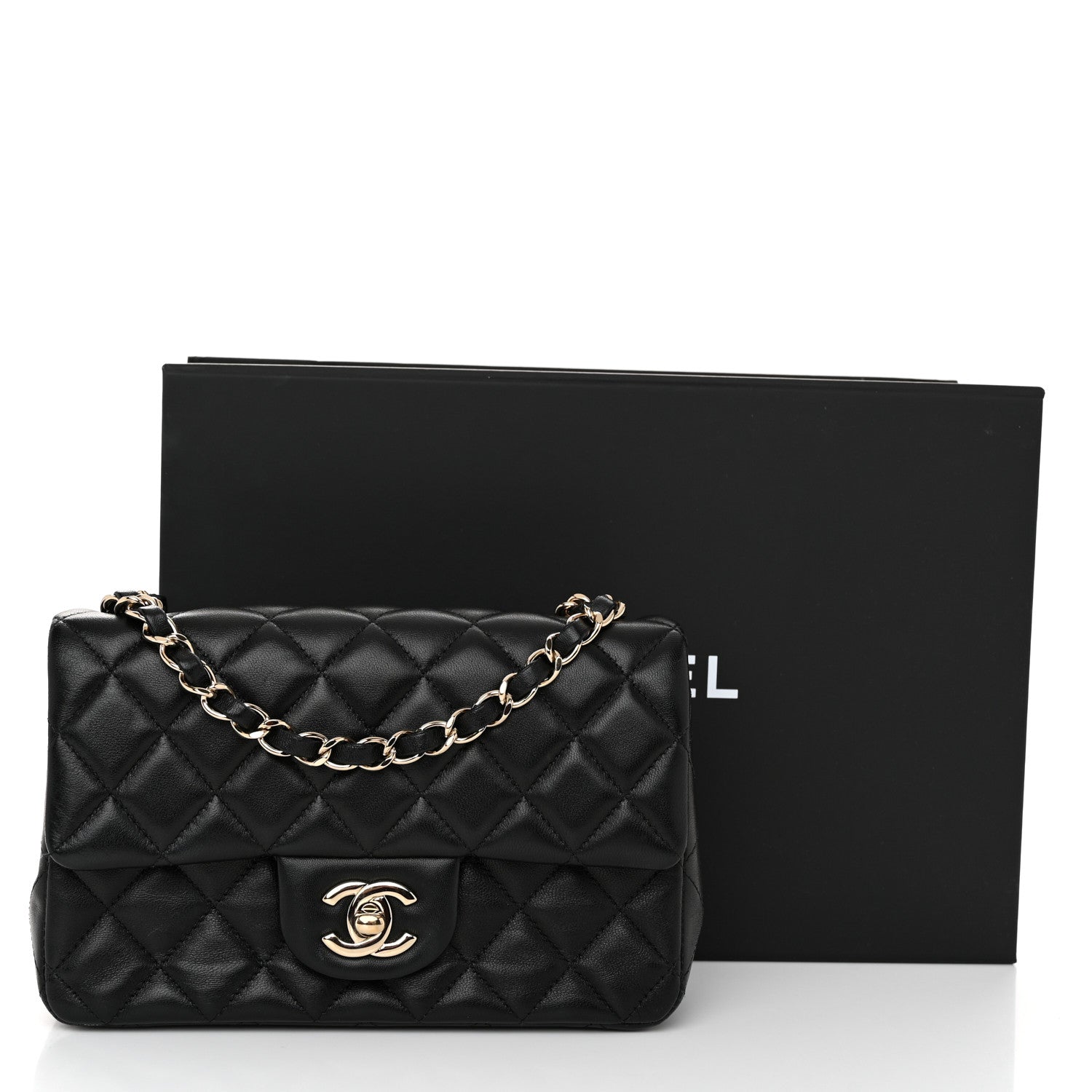 Chanel Lambskin Quilted Mini Rectangular Flap Black 11 of 11