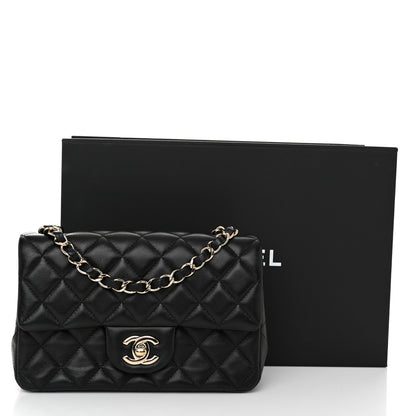 Chanel Lambskin Quilted Mini Rectangular Flap Black 11 of 11