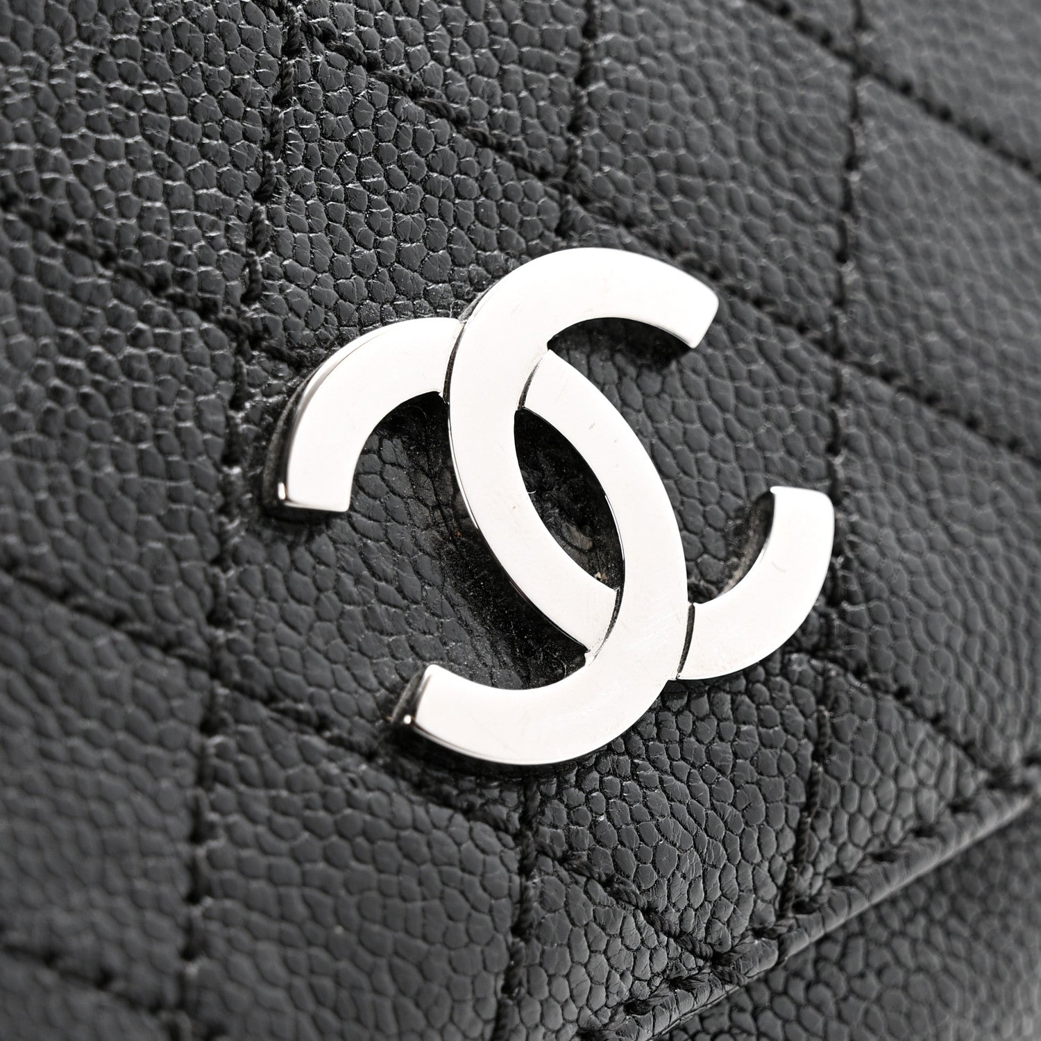 Chanel Glazed Caviar Pocket In The City Tote Black 14 of 16
