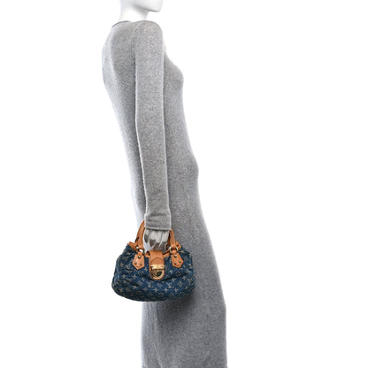 Louis Vuitton Monogram Denim Pleaty Blue 2 of 9