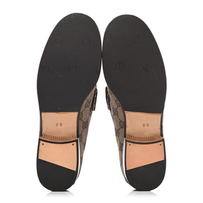Gucci GG Monogram Web Mens Horsebit Loafers 8 Brown 4 of 4