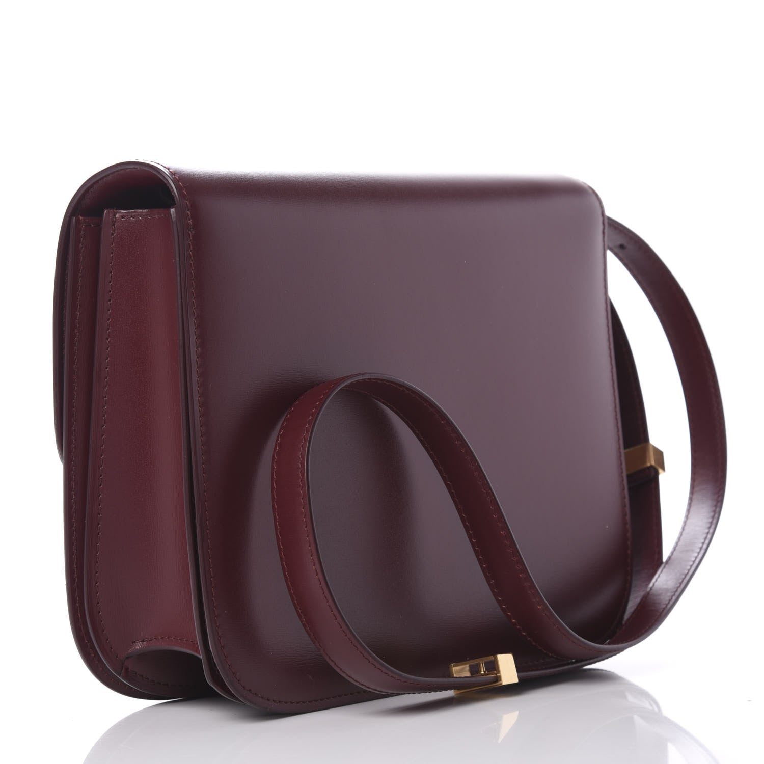 Celine Box Calfskin Medium Classic Box Flap Bag Burgundy 3 of 12