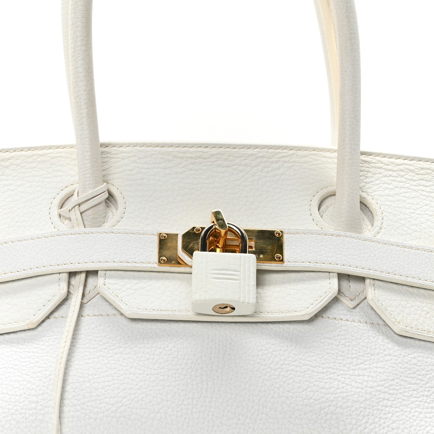 Taurillon Clemence JPG Birkin 42 White