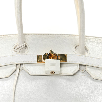 Hermes Taurillon Clemence JPG Birkin 42 White 7 of 9