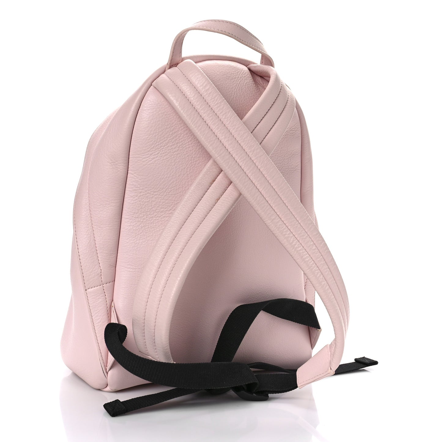 Smooth Calfskin Logo Small Everyday Backpack Light Rose Black