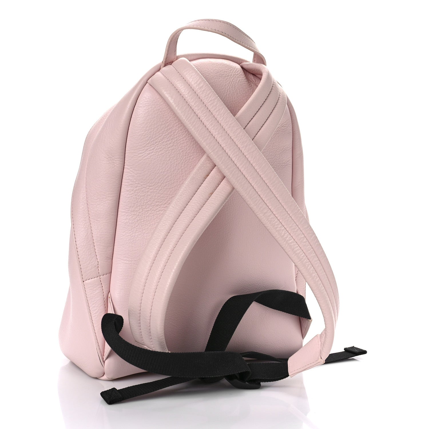 Balenciaga Smooth Calfskin Logo Small Everyday Backpack Light Rose Black 3 of 10