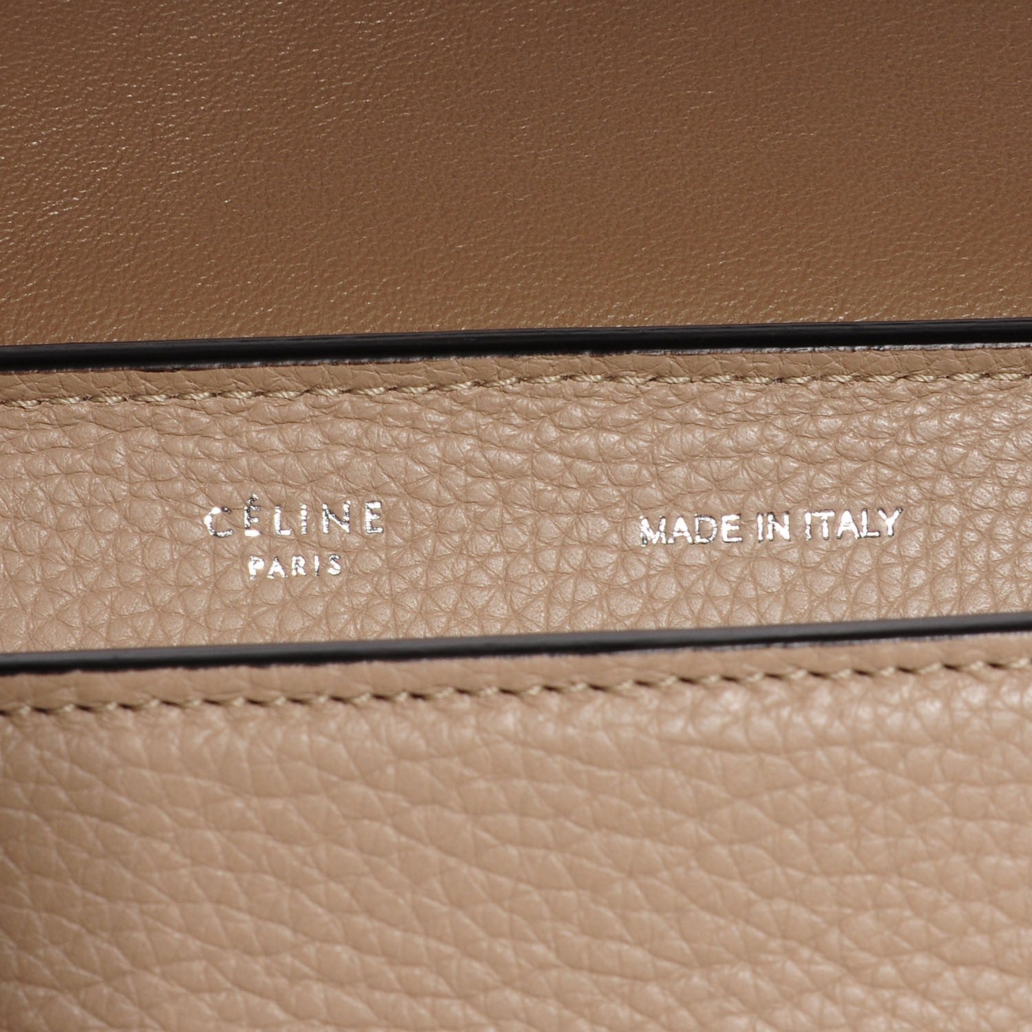 Celine Drummed Calfskin Suede Medium Trapeze Dune 6 of 7